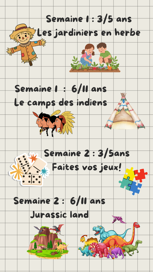 Programmes vacances d'avril 2026 Programmes vacances d'avril 2026